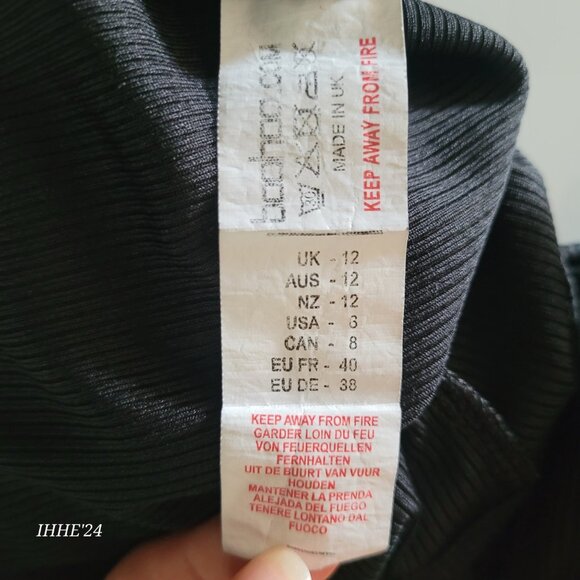 One-Shoulder Ribbed Bodysuit Black Size 8 Boohoo Womens - Picture 5 of 6